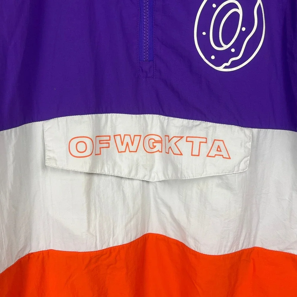 Odd Future OFWGKTA Colorblock Anorak Windbreaker Mens L Dopamine Gorpcore Donut